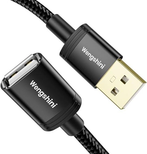 Wengshini USB Extension Cable 10M，Type A Male to A Female Extension Cable for Printer, Scanner, Camera, Keyboard, Card Reader, Hard Drive, USB Disk,Webcam