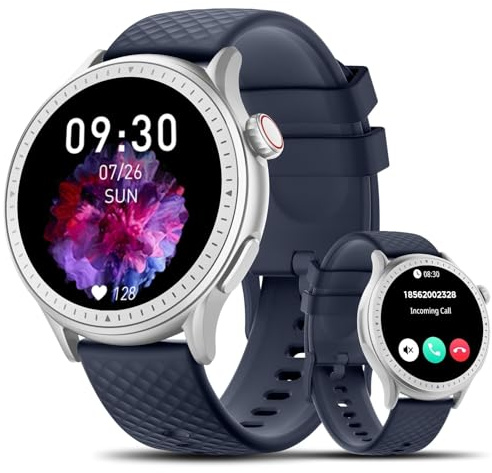 Reloj inteligente para mujeres y hombres, reloj inteligente HD con llamadas Bluetooth, podómetro con más de 120 modos deportivos, monitor de sueño, frecuencia cardíaca SpO2