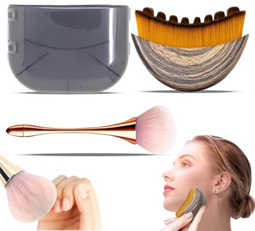 DOKRIN Manuelle Gesichtsbürsten 2 Gesichtsbürsten, Lymphdrainage-Gesichtsbürste, Kiefer- und Kinnmassagegerät, Gesichtskonturierungswerkzeug