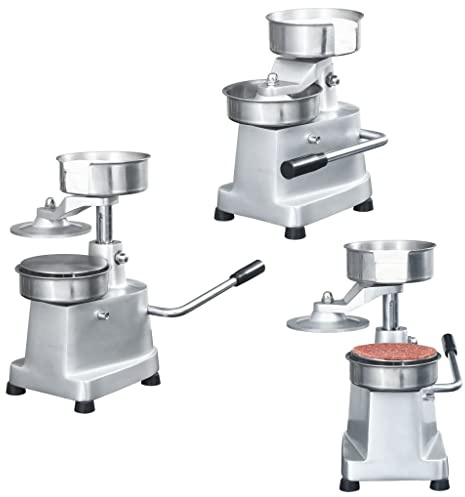 Pressa per Hamburger in Alluminio e Acciaio Inossidabile con 500 Fogli Separatori, con Leva Manuale Professionale, Stampo per Hamburger, Hamburger Attrezzo,10 cm