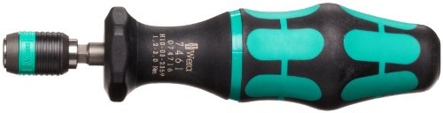 Wera, 7461 Kraftform Giraviti dinamometrici preimpostati e regolabili con porta-inserti Rapidaptor, 1/4 pollice, 1,2 Nm