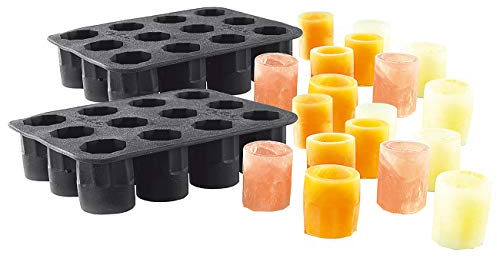 infactory Gläser aus Eis: Silikon-Formen für 24 Schnapsgläser aus Eis, 2 cl (Schnapsgläser Eisformen, Glas-Formen, Geburtstag)