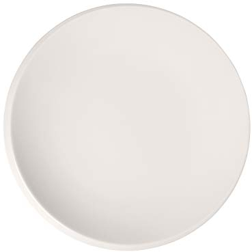 Villeroy & Boch 10-4264-2620 NewMoon Plato Llano Moderno día y la Mesa de Fiesta, Porcelana prémium, Apto para lavavajillas, Color Blanco, 27 cm, Porcelain, Plato llano (27 cm)