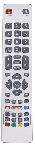 Riry Nouvelle Remplacement télécommande Sharp Aquos TV de pour telecommande Sharp Aquos 4K Freeview LCD LED Smart TV - Aucune Configuration REQUISE