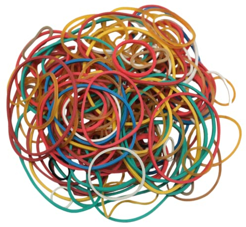 fiXte Rubber Bands Strong Stretchy Elastic Assorted Colours and Sizes Home School Office Work 64g