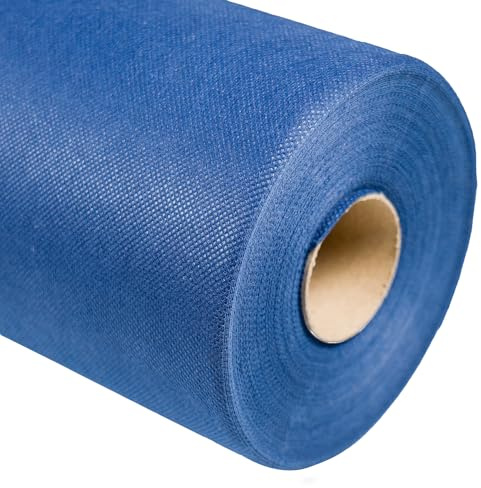 ACESA - Camino de Mesa Tejido No Tejido 0.40x48m | Rollo de Tela para Bodas, Cumpleaños, Bautizos y Comuniones | Tela Multifuncional y Resistente para Decoración y Manualidades | Color Azul