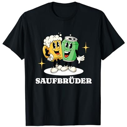 Saufbrüder Saufbruder Bier Party Saufen Team Crew Bierpong T-Shirt