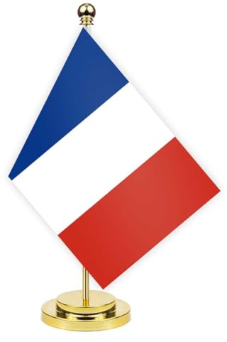 Frankreich Schreibtisch Flagge, 30cm großes kleines FranzösischFranzösisch Banner im Freien, winziges Drucken Dekor für Büro Home Tisch desk France