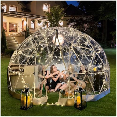 Dôme igloo extérieur transparent pour jardin, tente à bulles résistante aux intempéries pour camping, fête, Noël 3,6 m