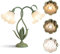 Lampe de chevet à double tête en acrylique, Lampe de Table Flower de Lecture Avec Température de couleur réglable, de décoration de chambre