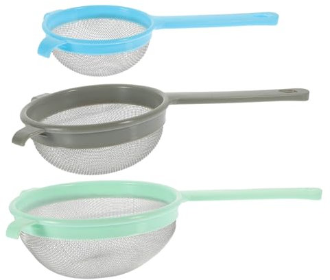 Alipis 1 Juego 3 Piezas colador de harina cuchara espumadera filtros diadema aceitosa industrial botella de jabón de manos Rata artículo de de mano gadget de cocina páginas