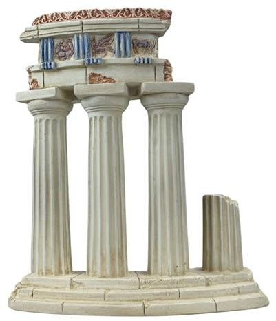 Columnas en ruinas – Escultura de terracota del templo de Apolo | Hecho a mano en Grecia | Decoración arquitectónica griega antigua | Estatua de 11.2 pulgadas