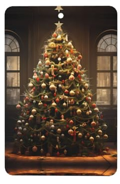 Phayah Lot de 6 désodorisants rectangulaires à suspendre en forme de sapin de Noël pour voiture, placard, tiroir