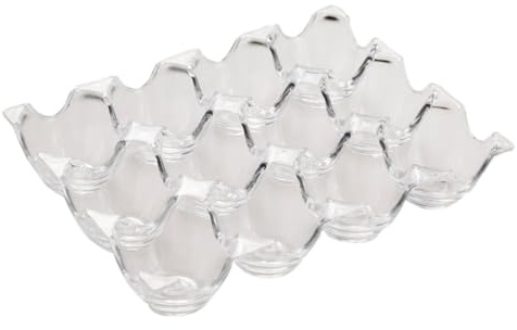 Zerodeko Portauova Protezione e Conservazione Ottimale delle Uova 12 Scomparti in Acrilico Trasparente Scatola per Uova Resistente per Cucina e Frigorifero