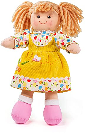 Bigjigs Toys Daisy Doll 28cm (11 ) - Ragdoll Toy Cuddly