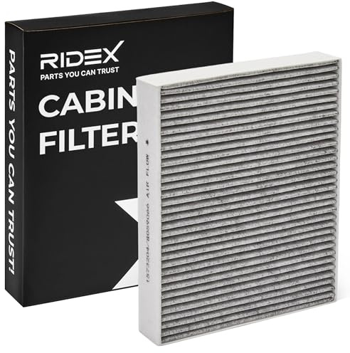 RIDEX 424I0224 Innenraumfilter Pollenfilter Aktivkohlefilter Höhe: 40 Breite: 198 Länge: 248 Kompatibel mit VW Golf 4 Schrägheck 1J1 POLO 9N, AUDI A4 Avant 8K5, B8 A6 Avant 4G5, 4GD, C7, BMW