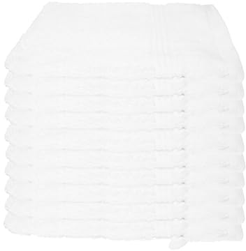 Julie Julsen 10er Pack Waschlappen 23 Farben erhältlich weich und saugstark 500gsm Öko Tex Weiß 15 x 21 cm