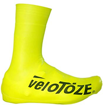 veloToze Copriscarpe alto 2.0 - Copre scarpe da ciclismo su strada - Copriscarpe impermeabili e antivento per gite in bicicletta in primavera, autunno, inverno, pioggia e freddo - I colori vivaci