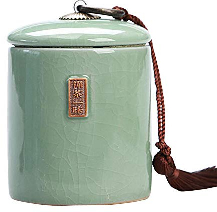 Jingyun Japanese Traditional Tea Caddy Ceramics Tea Canister Tea Jar Home Ornament B02
