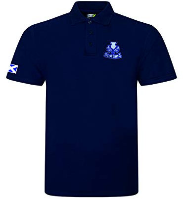 Super Lemon Scotland Scotland Scottish Adult Rugby Exclusif Rétro Vintage Mens Femmes Unisexe Blanc Polo Idéal pour Tous Les Fans de Rugby écossais pour 6 Nations et Coupe du Monde Disponible XXL