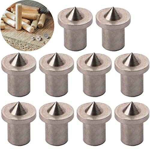 CESFONJER 10 pcs perno centro di allineamento lavorazione del legno punte strumento centro di marcatura trapano, 4 mm centro di centraggio punte perno set di perni (Solid)