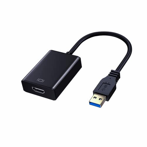 USB a HDMI Adattatore, Aolirot Convertitore da USB 3.0/2.0 a HDMI HD1080P Cavo Adapter Audio Video Multi-Display Converter USB a HDMI per PC Laptop Proiettore HDTV Compatibile Windows XP/10/8.1/8/7