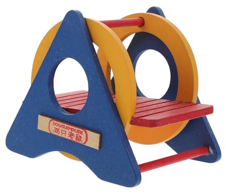 FOMIYES Bunte Holz-Seesaw-plattform Für Kleintiere Spielzeug Für Hamster Zwerghamster Mäuse Und Eichhörnchen Fördert Spiel Und Entspannung Aus Natürlichem Holz
