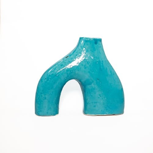 Pot de bougie marocain en céramique peint à la main