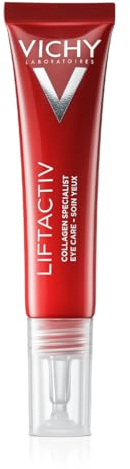 Vichy, LiftActiv, Soin Contour des Yeux Anti-Âge, Complexe Pro-Collagène, Enrichi en Niacinamide et Vitamine C, Sans Parfum, Peaux Sensibles et Matures,15 ml