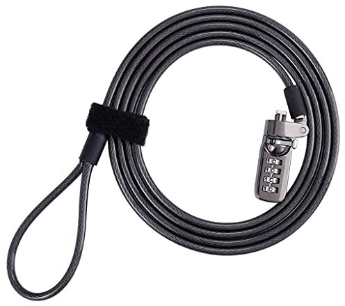 Christol hochwertiges Notebook Schloss Sicherheitskabel Diebstahlschutz für PC/Laptop Tablet Handy Schließfach Set mit 1,9 m langem Kabel Schwarz