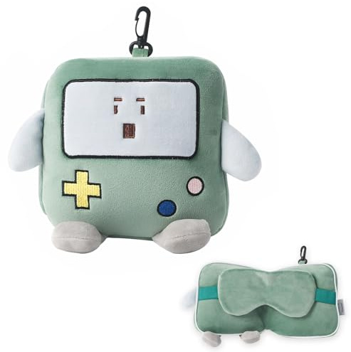 YanBous Maschera per dormire, simpatico cuscino da viaggio con immagine di console di gioco e maschera per gli occhi, cuscino con maschera per dormire