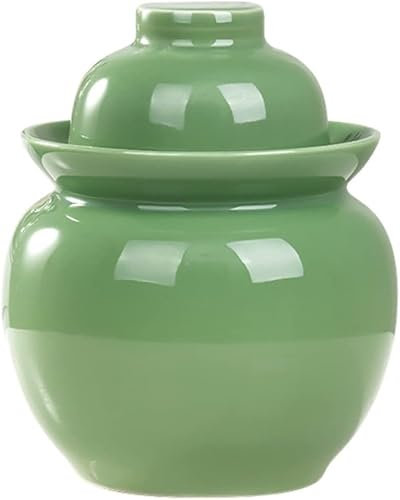 Traditional Water-Sealed Jar,Fermentation Jar,Pickle Jar Ceramic Jar With Lid,Traditional Chinese Fermentation Kit Crock With Water Seal Airlock Lid,Fermentation Jar for Pickles,Kimchi,Sauerkraut(10KG