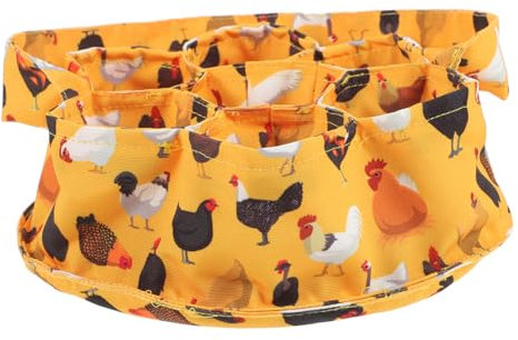 SHOWERORO Hühnereier Sammelkorb Mit Beuteln Zum Einsammeln Von Eiern Aus Canvas Material Für Garten Und Bauernhof Nutzung Als Eierhalter Und Aufbewahrungskorb Für Frische Eier