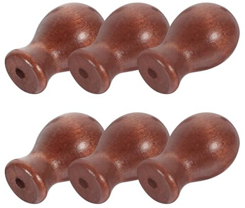 ABOOFAN Holz-rollo-kordelknöpfe 6 Stück Quasten-zugschnurknöpfe für Fensterjalousien Rollo-quasten Rollo-zugschnüre