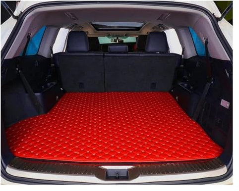 DZSTAIYOUSM Kofferraummatte Für Mercedes Für Benz GLB X247 2020-2023 7 Sitzer Cargo Liner Pad Teppich Leder Auto Kofferraummatte Kofferraummatten(Rot)