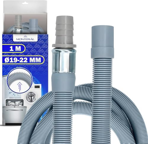 Prolongación del Tubo Desague Lavadora y Lavavajillas Universal 1 m Ø19-22 mm - Garantía de 10 Años - MONTERAL