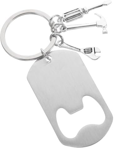 HOLIDYOYO Keychain Bottle Opener Beer Opener Tool Metal Decorative for Wedding Favour Party