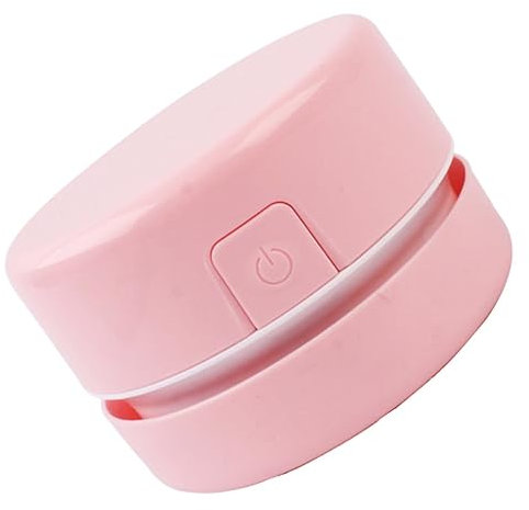 jojofuny Handheld Portable Cleaner Desk Sweeper Compact Table Cleaner for Home Office and Car Use Pink