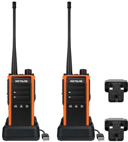 Retevis C65B Long Range Professional Walkie Talkies for Adults (2 Pack) | for Outdoor Adventure Rescue, IP67 Waterproof, Type-C Fast Charging, Long Range, Noise Reduction, with 1800mAh Battery