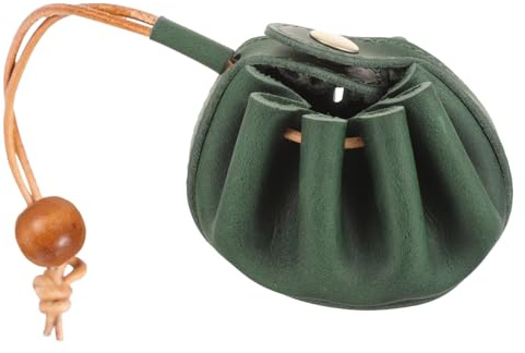Toyvian Dekorativ Dice Bag i Läder Portabel Förvaring Tärningar Praktisk Dragkedja Säker Och Lättviktig Design