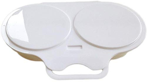 Microwave Egg Poacher 2 Plastic Egg Poacher Microwave White Poached Egg Maker,Microwave Egg Cooker, Double Cups Egg Boiler Breakfast Cookware for Kitchen Gadgets