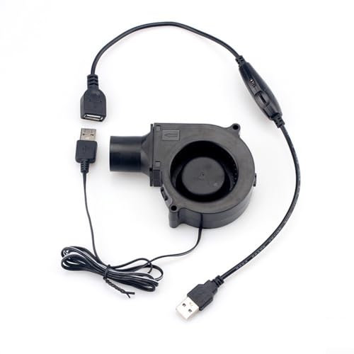 Zoegneer Ventilatore BBQ 5V Velocità Regolabile Ventilatore Ventilatore con Power Bank per Cucina All'aperto Carbone Starter Campeggio Avviatore Fuoco