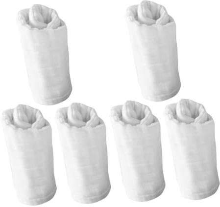 Holibanna 6pcs Coterie Diapers Wash Cloths Muslin Cloths for Boys Girls Soft Absorbent Newborn Nursery Blankets
