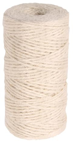 YMWALK 2mm Multicolored Cotton Twine 100m | Eco-Friendly Craft Cord for DIY Decor & Gift Wrapping | Arts, Crafts, Kitchen String (White)