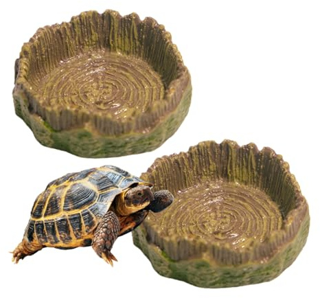 unidades de cuencos para reptiles, tanque de agua y alimento, terrario de crecimiento para reptiles, reptiles largos para hámsteres, tarántulas, dragones barbudos, tortugas, geckos leopardo