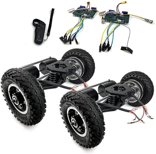 WEIMILOR 2/4-Rad-Antrieb Elektro-Skateboard-Kit mit Fernbedienung: 2 x 1650 W N63 190 KV Motoren, Offroad-Umbau für Mountainboards Four-wheeldrive