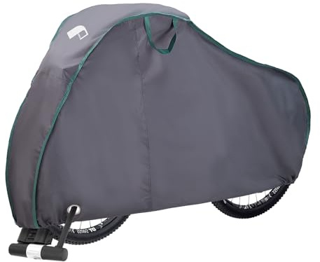 M Size Bike Cover, Covers Outdoor Storage Waterproof 2 Bikes, Bicycle Cover Sun Protection, 420D Heavy Duty Fabric Bike Tarp