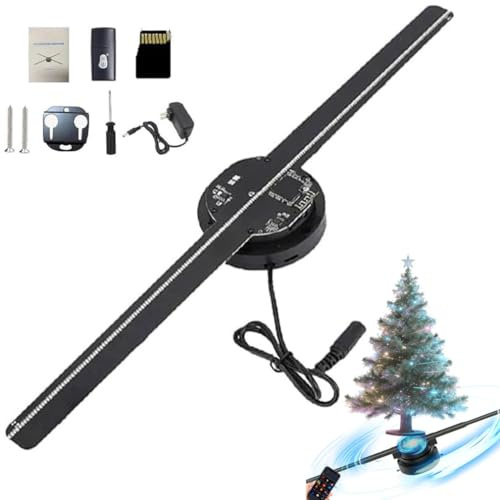 My Holo Screen, Myholoscreen, My Holo Screen Hologram Fan, 3D Hologramm Lüfter Werbeanzeige LED Lüfter,WiFi-3D-Projektor,Led Hologram Christmas Tree, 3D Hologramm Projektor für Weihnachten Halloween