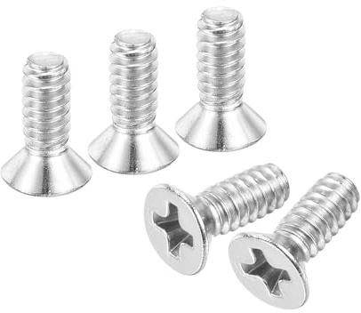 QUARKZMAN Viti A Testa Svasata Phillips A Croce #6-32x3/8 25Pz | Elementi Di Fissaggio Bulloni, Acciaio Inossidabile 304, Argento, Per Prese A Parete Riparazioni Domestiche