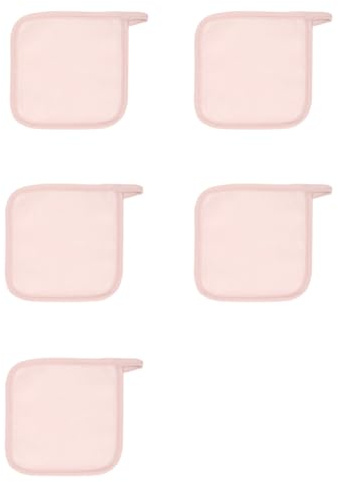 5 panni in microfibra per la pulizia del trucco, morbidi e per labbra e viso, 14 x 14 cm, lavabili in lavatrice, in microfibra